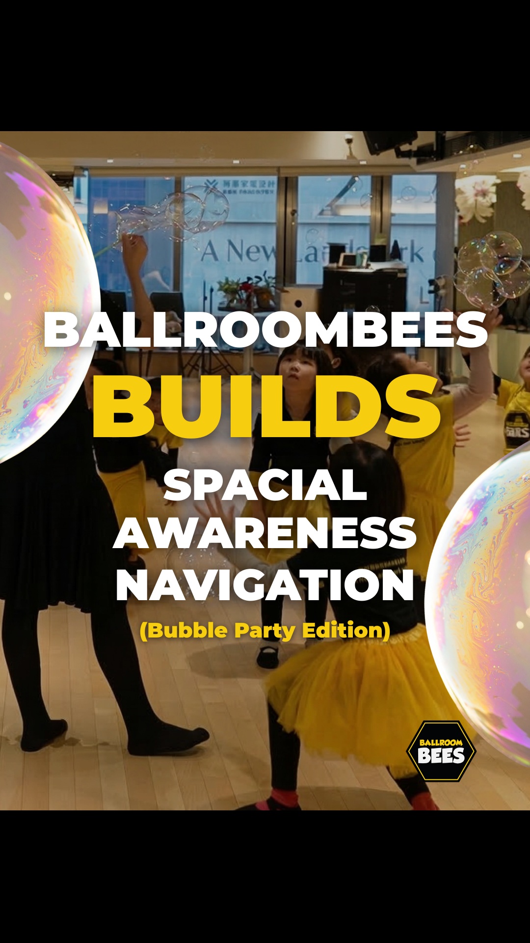 The pure joy of a bubble party! 🫧 But look closer and you’ll see our #BallroomBees building big skills.

Navigating a crowded ballroom floor takes practice. We use bubbles to help our students learn how to weave, dodge, and find their own space without missing a beat. It’s "stealth learning" at its finest! 🐝💛

#BallroomBeesBuilds #MovementMatters #ChildDevelopment #SocialSkills #BallroomDance